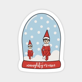 Elf on the shelfslow globe Sticker